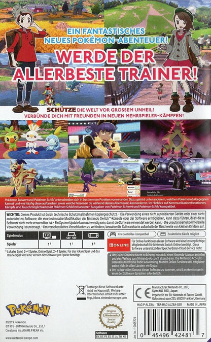 Pokémon Schild - Nintendo Switch Rückseite