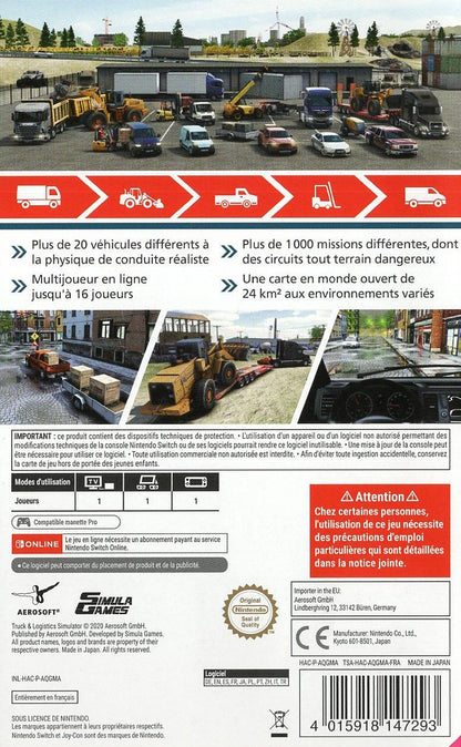 Truck & Logistics Simulator - Nintendo Switch Rückseite