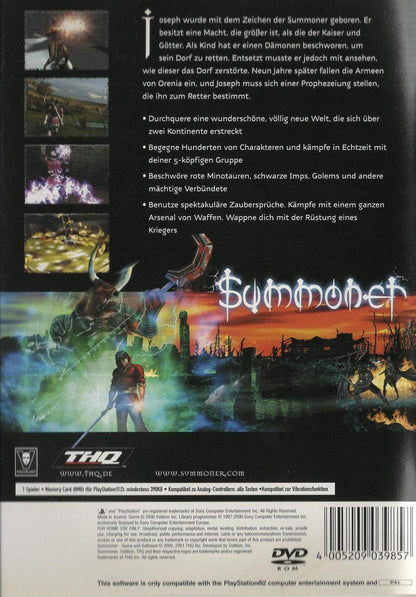 Summoner - PlayStation 2 Rückseite