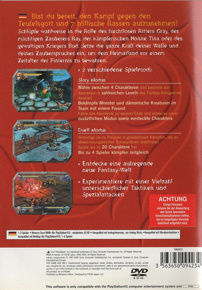 Raging Blades - PlayStation 2 Rückseite