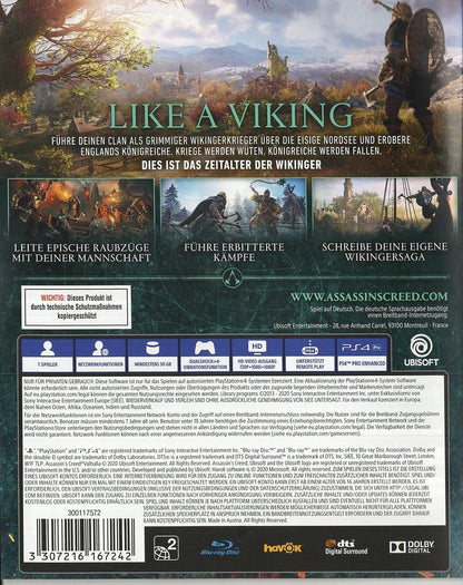 Assassin's Creed Valhalla - PlayStation 4 Rückseite