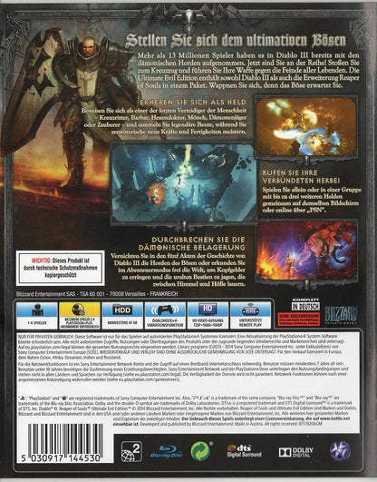 Diablo III: Reaper of Souls - Ultimate Evil Edition - PlayStation 4 Rückseite