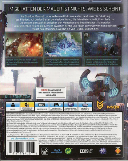 Killzone Shadow Fall - PlayStation 4 Rückseite