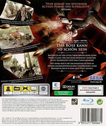 Bayonetta - PlayStation 3 Rückseite