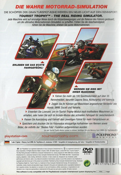 Tourist Trophy: The Real Riding Simulator - PlayStation 2 Rückseite