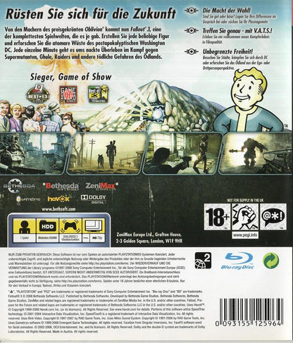 Fallout 3 - PlayStation 3 Rückseite