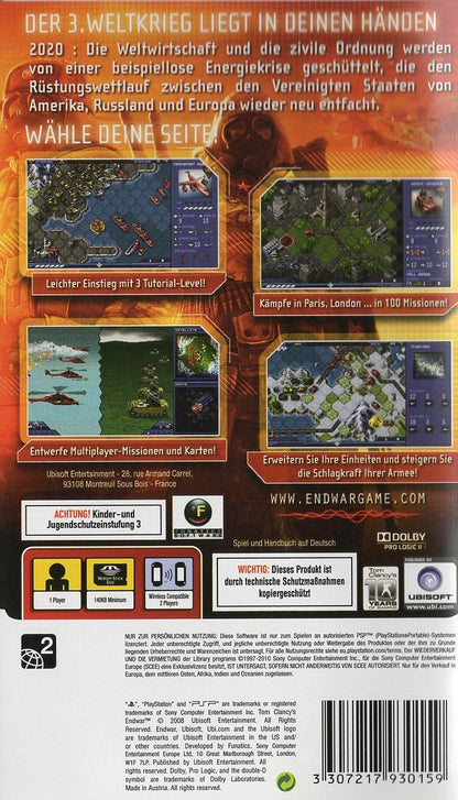 Tom Clancy's Endwar - PlayStation Portable Rückseite