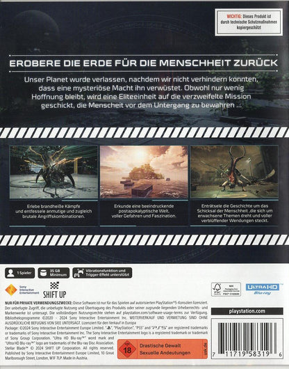 Stellar Blade - PlayStation 5 Rückseite