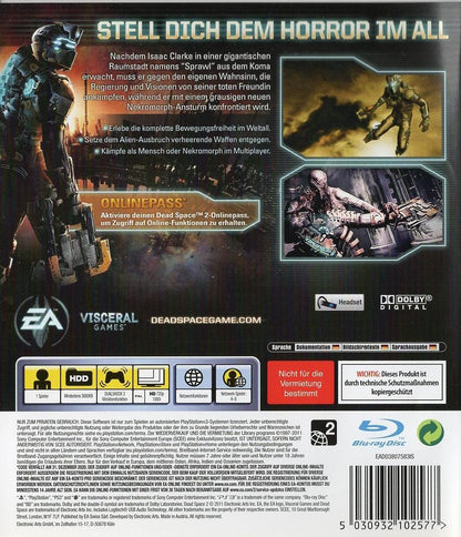 Dead Space 2 - PlayStation 3 Rückseite