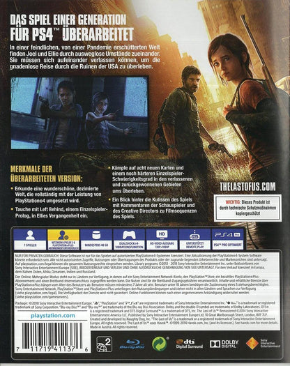 The Last of Us Remastered - PlayStation 4 Rückseite