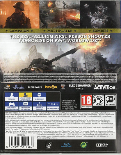 Call of Duty: WWII - PlayStation 4 Rückseite