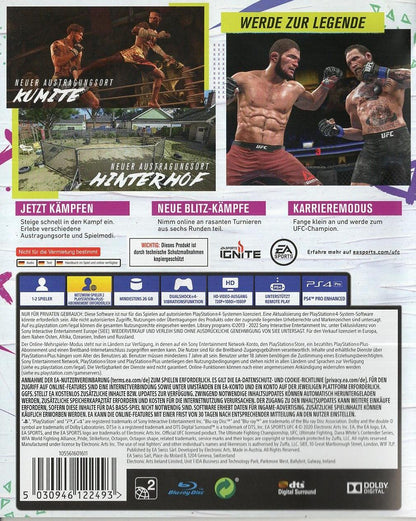 UFC 4 - PlayStation 4 Rückseite