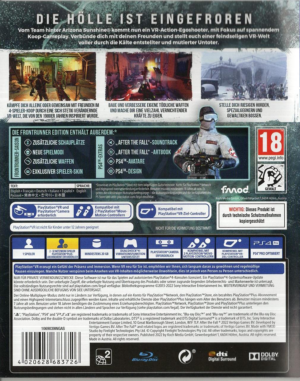 After the Fall: Frontrunner Edition - PlayStation 4 Rückseite
