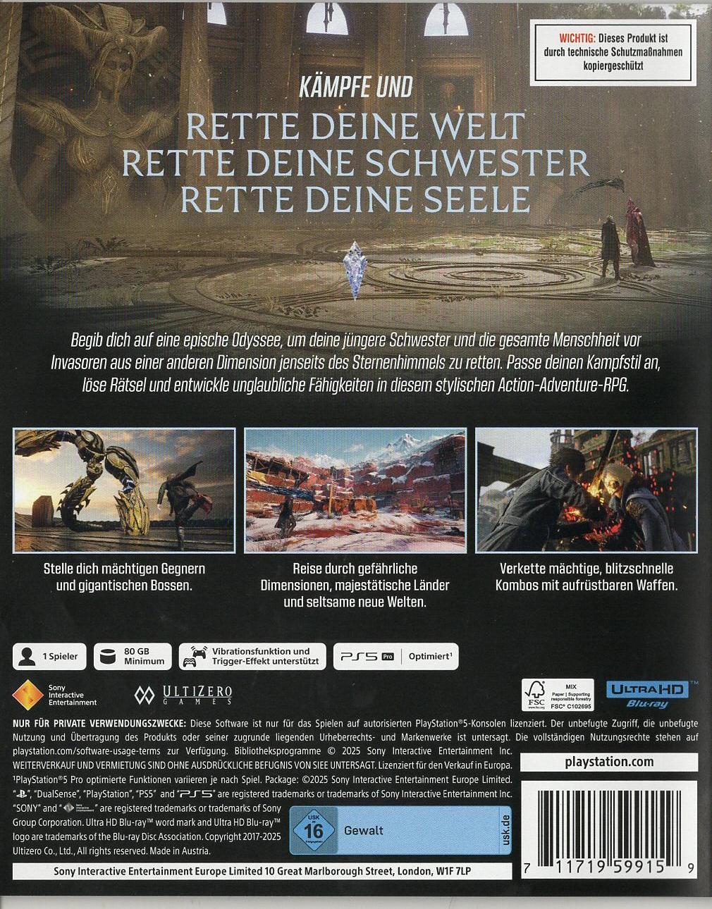 Lost Soul Aside - PlayStation 5 Rückseite