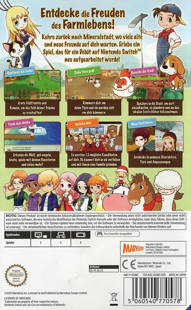 Story of Seasons: Friends of Mineral Town - Nintendo Switch Rückseite
