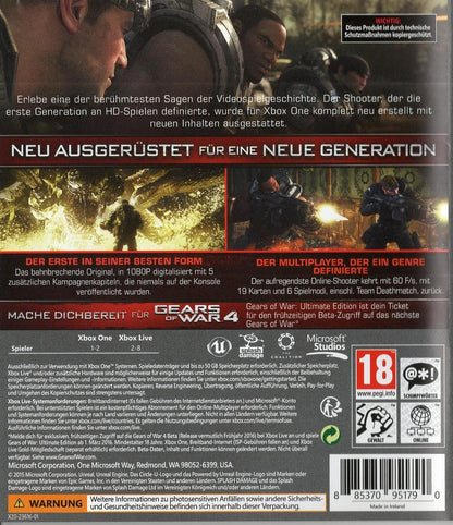 Gears of War: Ultimate Edition - Xbox One Rückseite