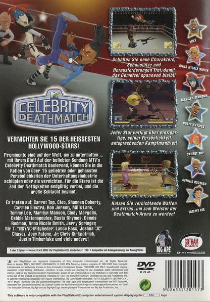 Celebrity Deathmatch - PlayStation 2 Rückseite