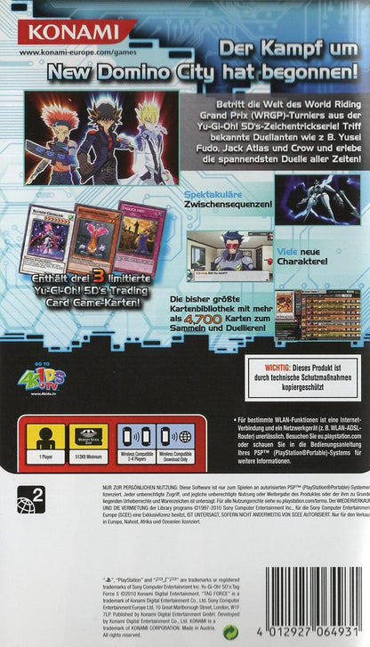 Yu-Gi-Oh! 5D's Tag Force 5 - PlayStation Portable Rückseite