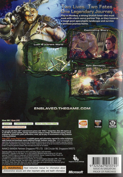 Enslaved: Odyssey to the West - Xbox 360 Rückseite