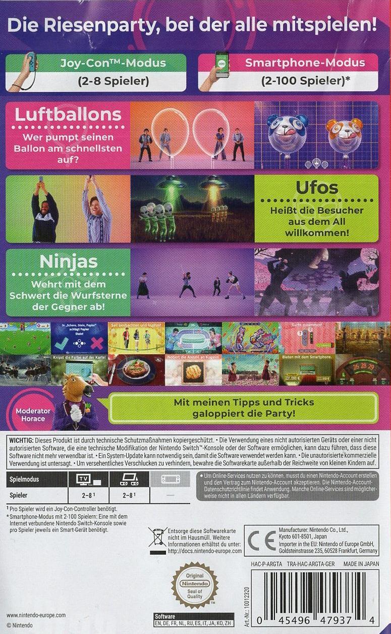Everybody 1-2-Switch! - Nintendo Switch Rückseite
