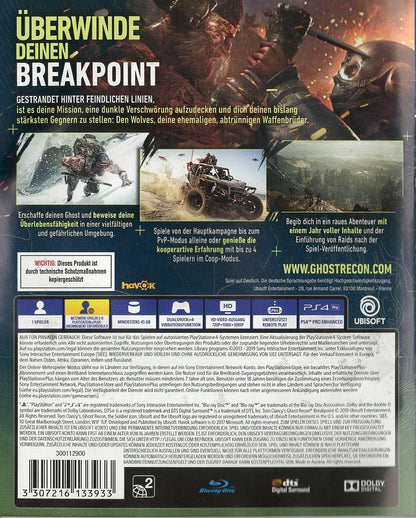 Tom Clancy's Ghost Recon Breakpoint - PlayStation 4 Rückseite