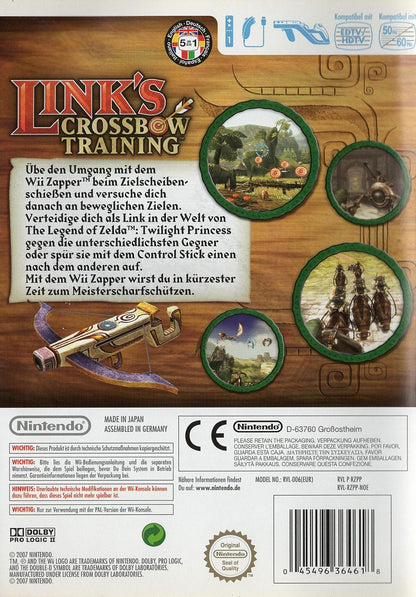 Link's Crossbow Training - Nintendo Wii Rückseite