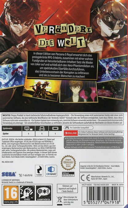 Persona 5 Royal - Nintendo Switch Rückseite