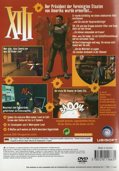 XIII - PlayStation 2 Rückseite