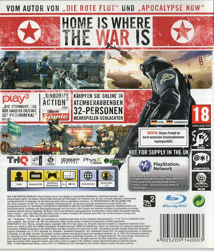 Homefront - PlayStation 3 Rückseite