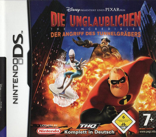 Die Unglaublichen: Der Angriff des Tunnelgräbers - Nintendo DS Vorderseite