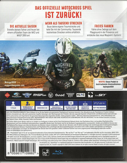 MXGP 2019 - PlayStation 4 Rückseite