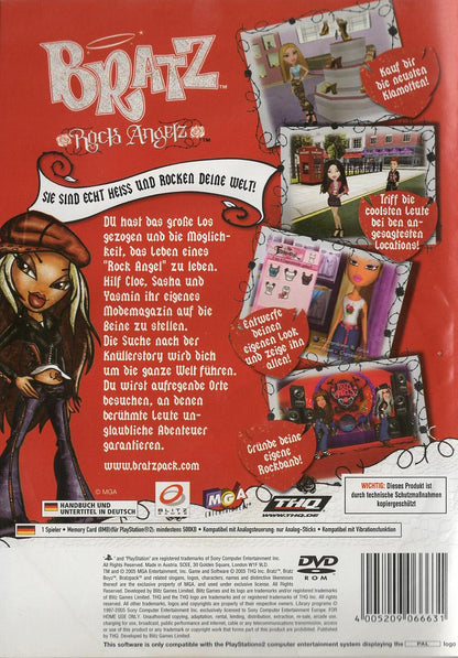 Bratz Rock Angelz - PlayStation 2 Rückseite
