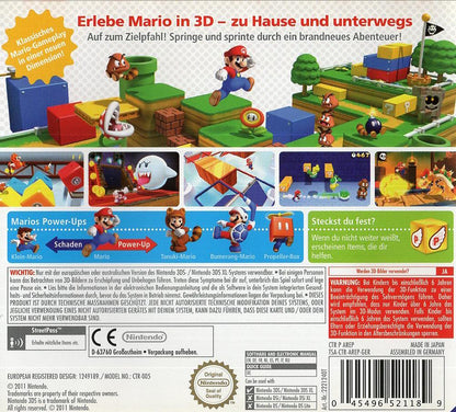 Super Mario 3D Land - Nintendo 3DS Rückseite
