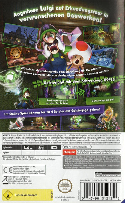 Luigi's Mansion 2 HD - Nintendo Switch Rückseite