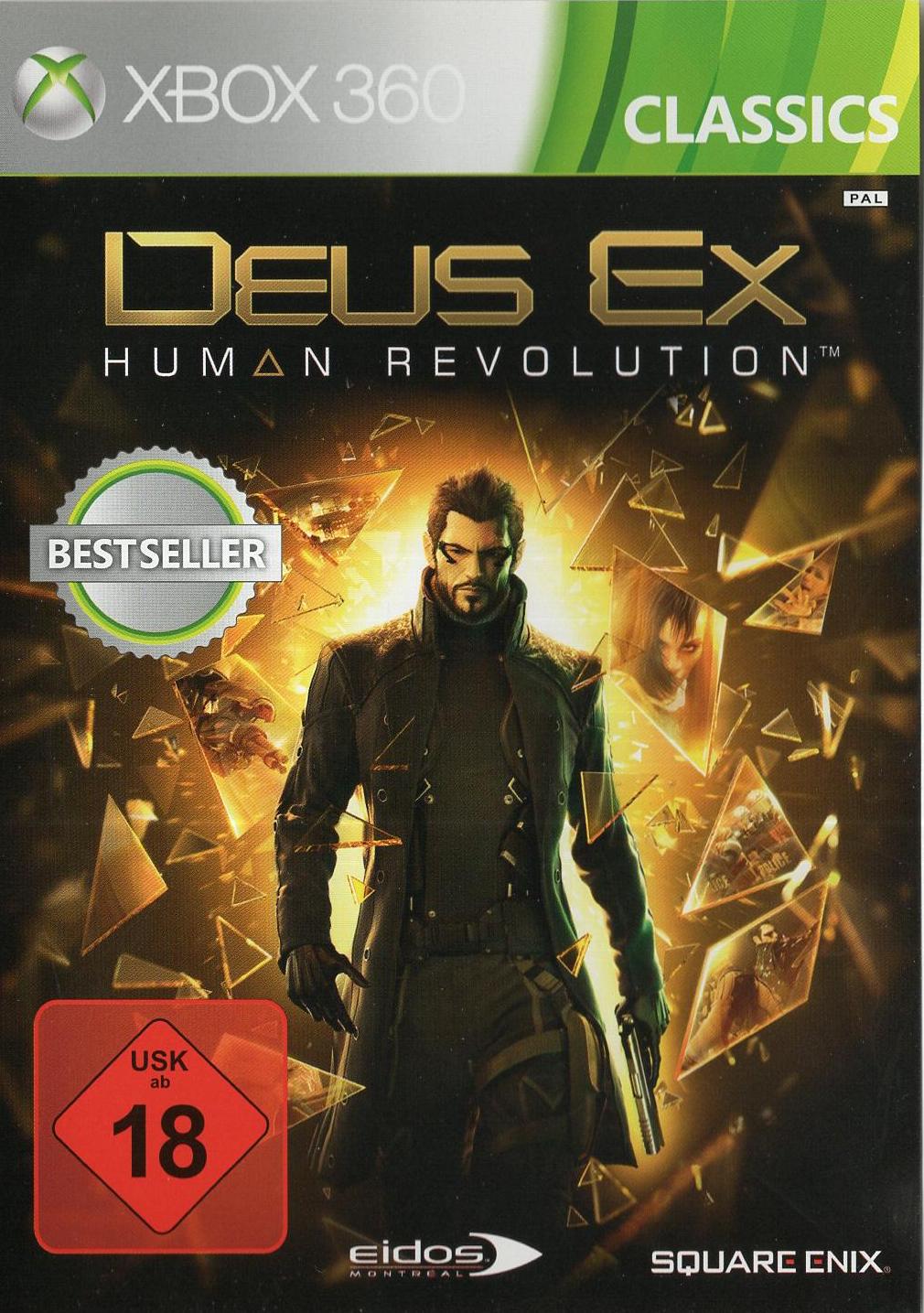 Deus Ex: Human Revolution - Xbox 360 Vorderseite