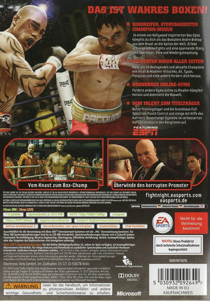 Fight Night Champion - Xbox 360 Rückseite