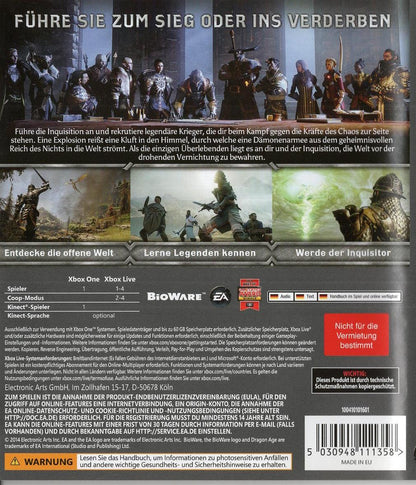 Dragon Age: Inquisition - Xbox One Rückseite