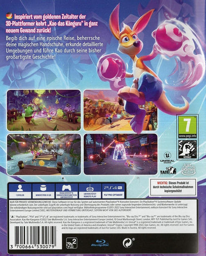 Kao the Kangaroo - PlayStation 4 Rückseite