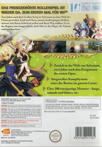 Tales of Symphonia: Dawn of the New World - Nintendo Wii Rückseite