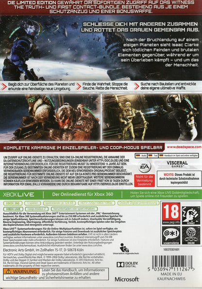Dead Space 3 - Xbox 360 Rückseite