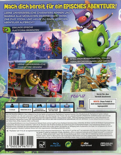 Yooka-Laylee - PlayStation 4 Rückseite