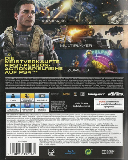 Call of Duty: Infinite Warfare - PlayStation 4 Rückseite