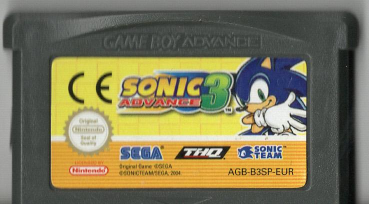 Sonic Advance 3 - Game Boy Advance - Modul Vorderseite