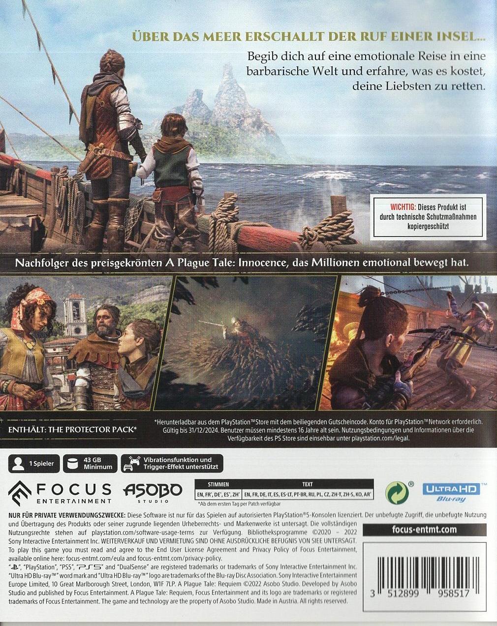A Plague Tale: Requiem - PlayStation 5 Rückseite