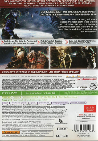 Dead Space 3: Limited Edition - Xbox 360 Rückseite