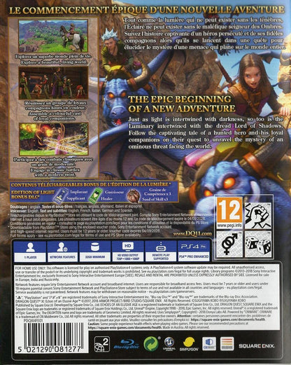 Dragon Quest XI - PlayStation 4 Rückseite