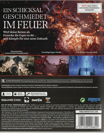 Final Fantasy XVI - PlayStation 5 Rückseite