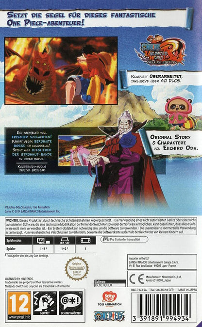 One Piece: Unlimited World Red - Deluxe Edition - Nintendo Switch Rückseite