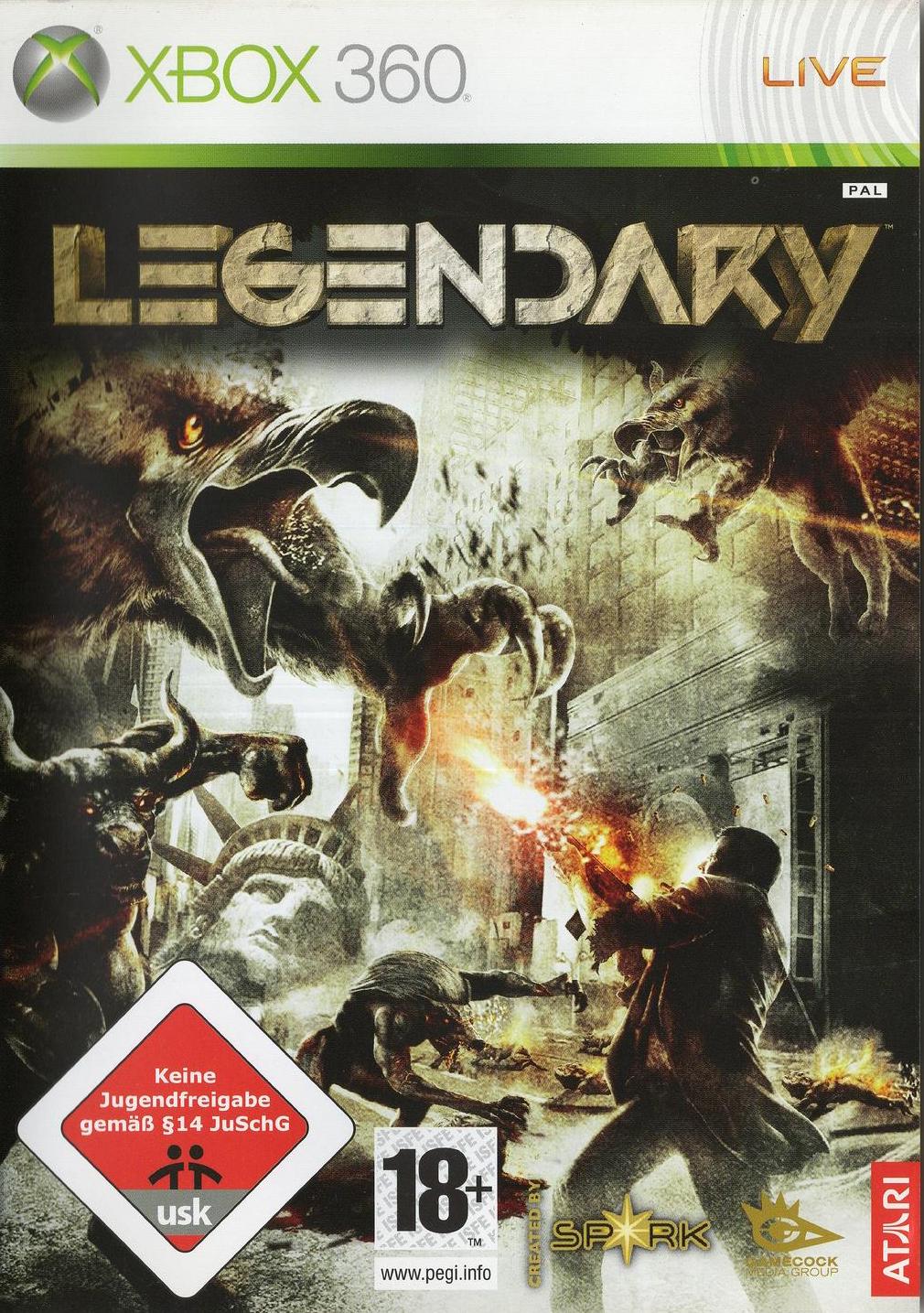 Legendary - Xbox 360 Vorderseite