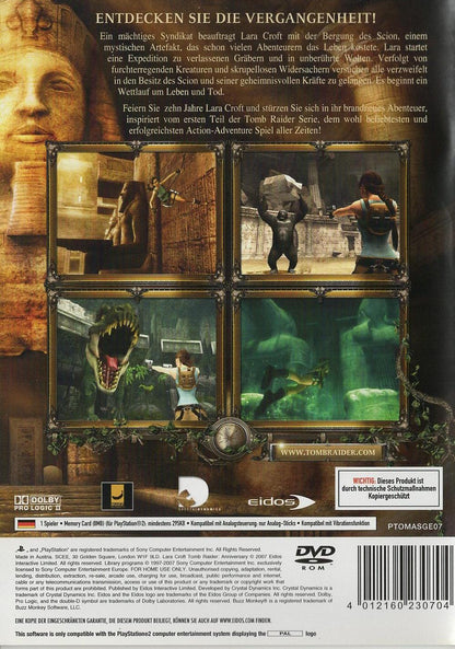 Lara Croft Tomb Raider: Anniversary - PlayStation 2 Rückseite